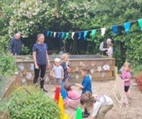 Afternoon tea in the garden with nursery