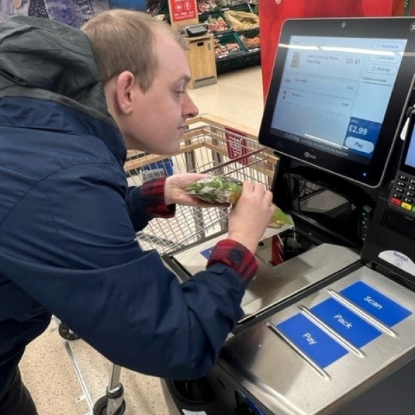 Using the self-service till