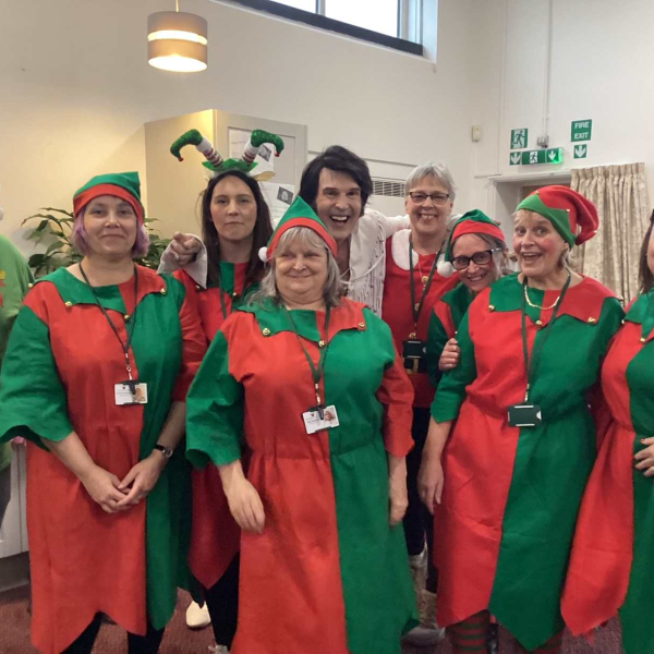 Staff dressed as elves